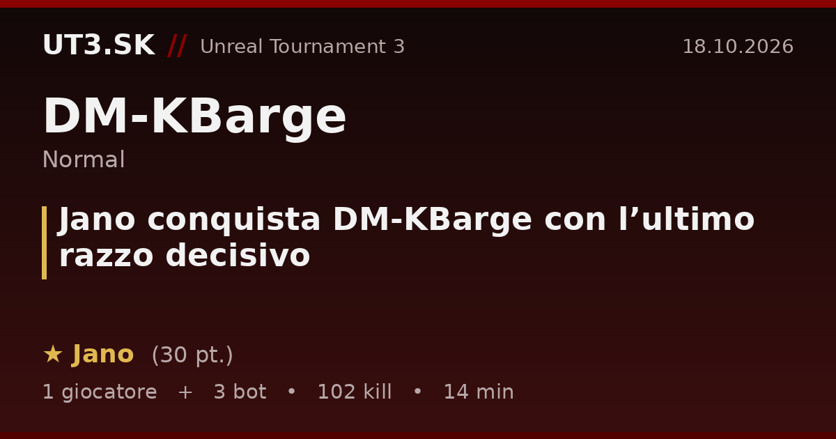 Jano conquista DM-KBarge con l’ultimo razzo decisivo