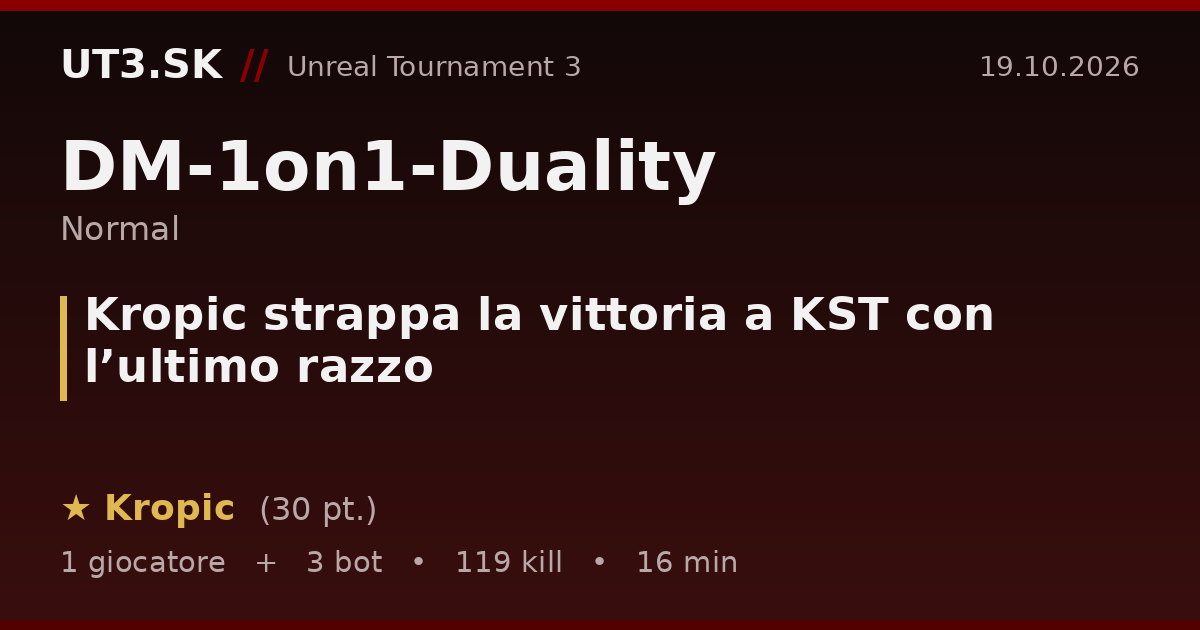 Kropic strappa la vittoria a KST con l’ultimo razzo