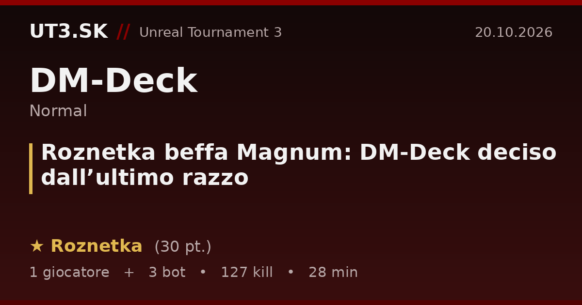 Roznetka beffa Magnum: DM-Deck deciso dall’ultimo razzo