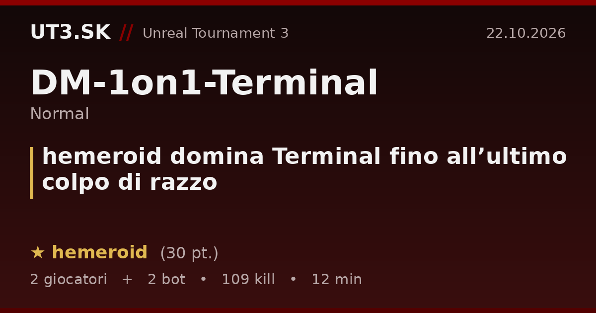 hemeroid domina Terminal fino all’ultimo colpo di razzo