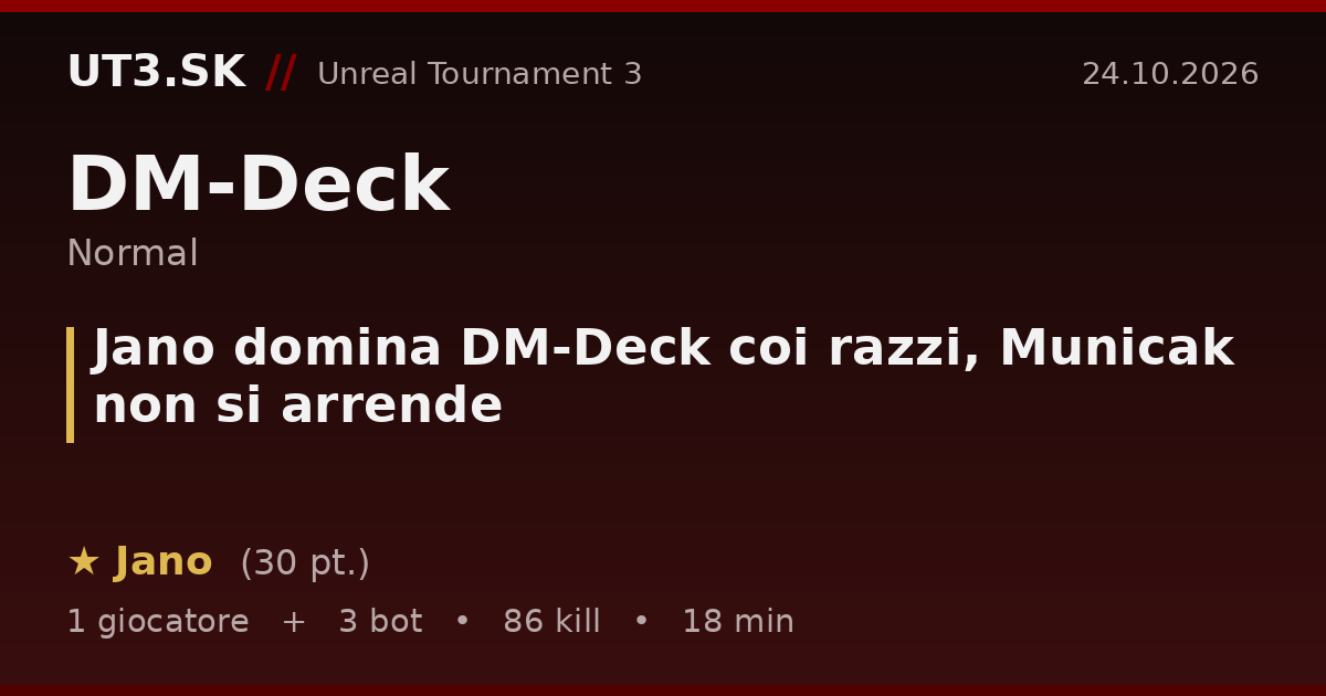 Jano domina DM-Deck coi razzi, Municak non si arrende