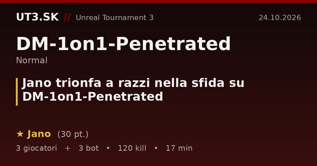 Jano trionfa a razzi nella sfida su DM-1on1-Penetrated