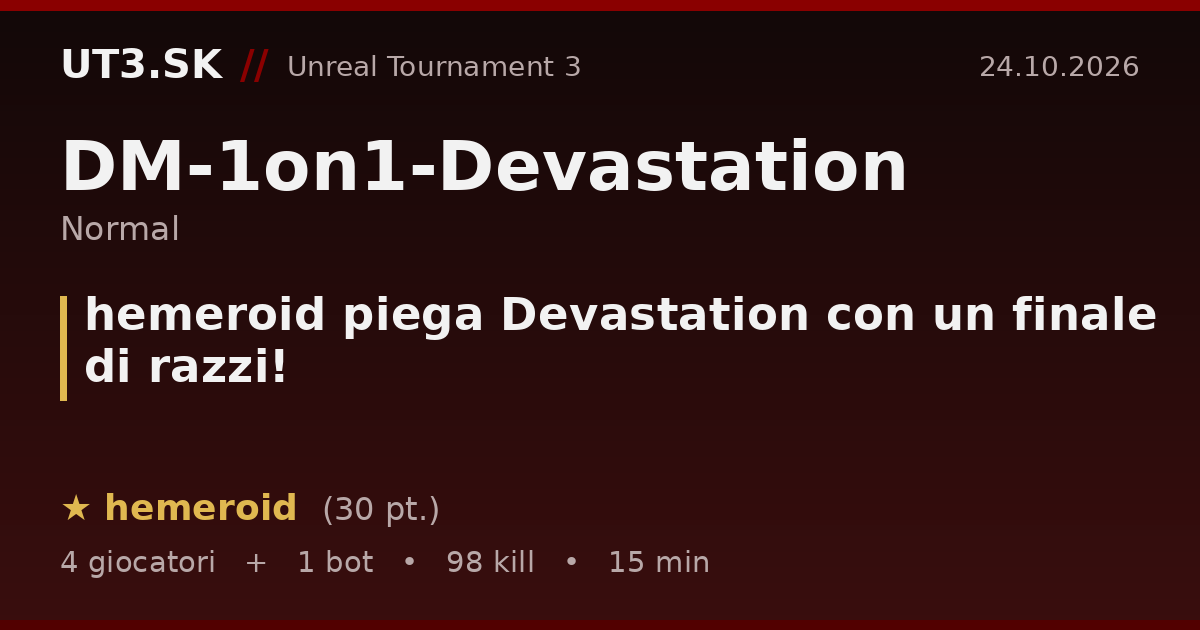 hemeroid piega Devastation con un finale di razzi!