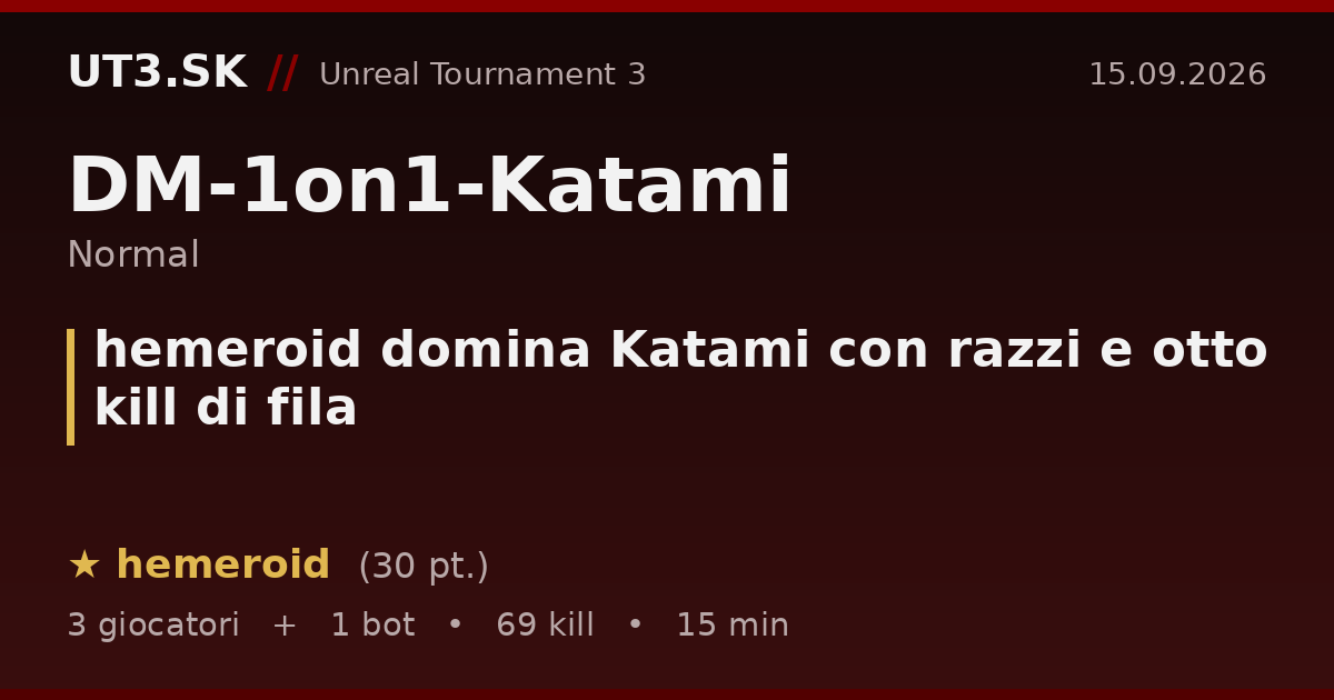 hemeroid domina Katami con razzi e otto kill di fila