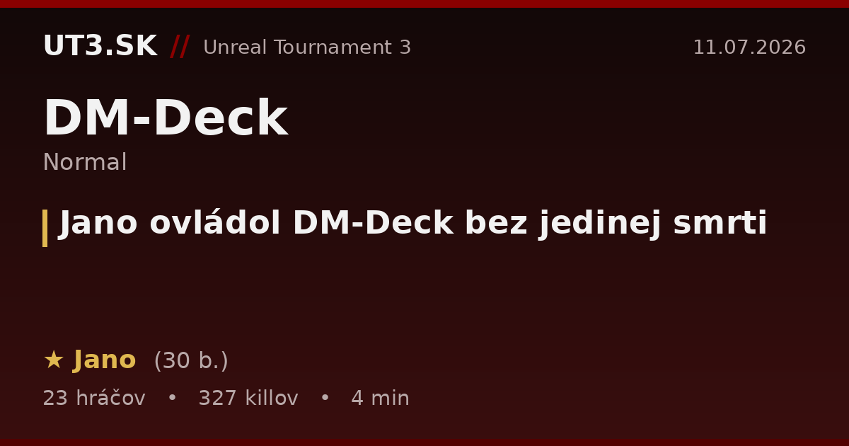 Jano ovládol DM-Deck bez jedinej smrti