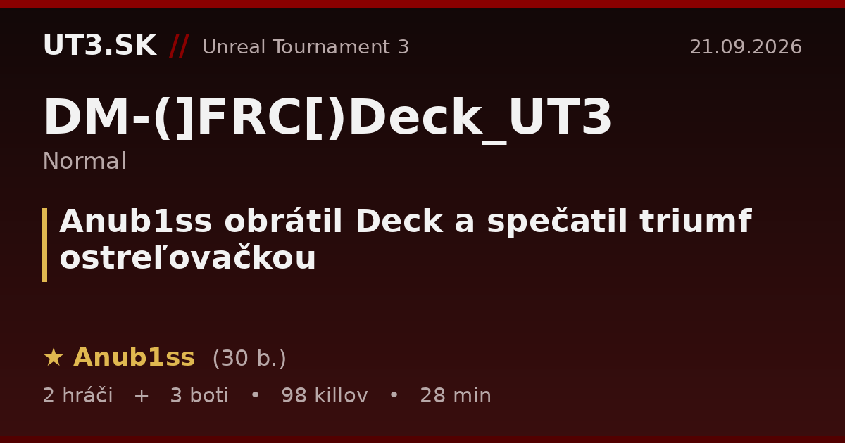 Anub1ss obrátil Deck a spečatil triumf ostreľovačkou