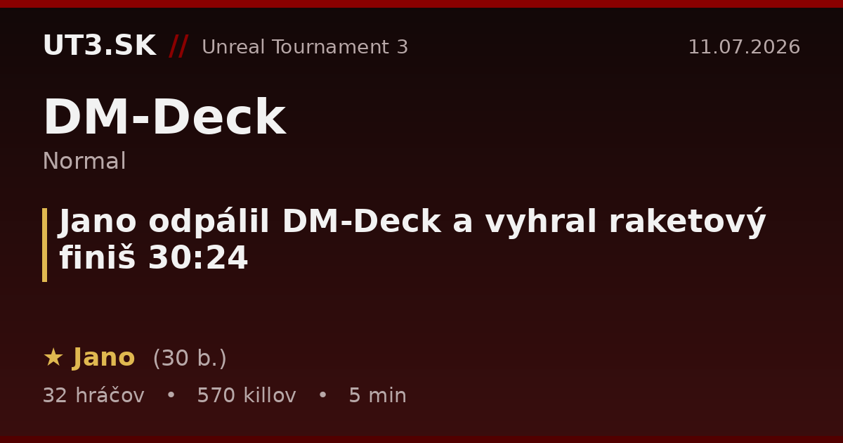 Jano odpálil DM-Deck a vyhral raketový finiš 30:24