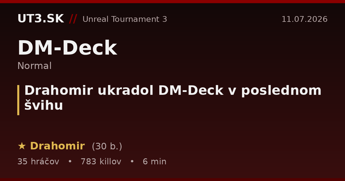 Drahomir ukradol DM-Deck v poslednom švihu