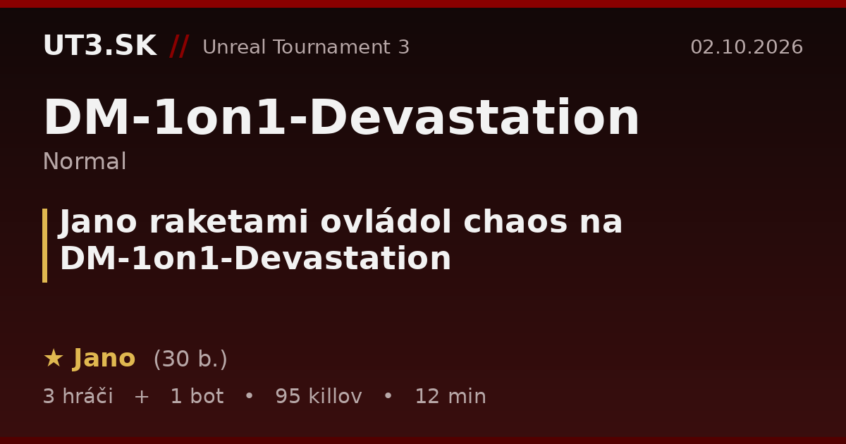 Jano raketami ovládol chaos na DM-1on1-Devastation