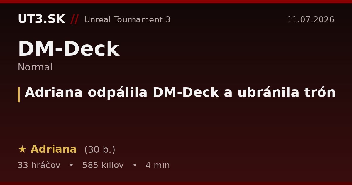 Adriana odpálila DM-Deck a ubránila trón