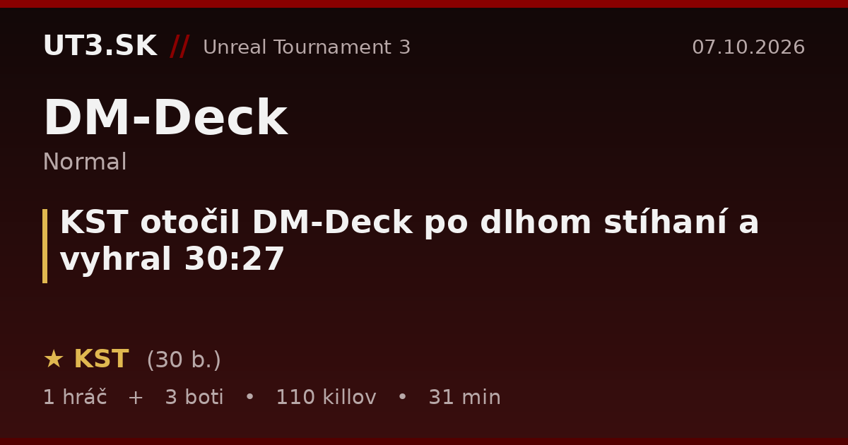 KST otočil DM-Deck po dlhom stíhaní a vyhral 30:27