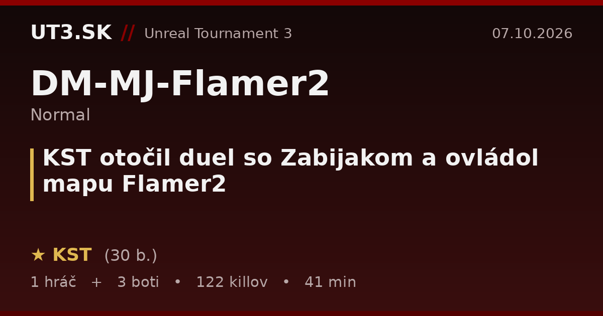 KST otočil duel so Zabijakom a ovládol mapu Flamer2