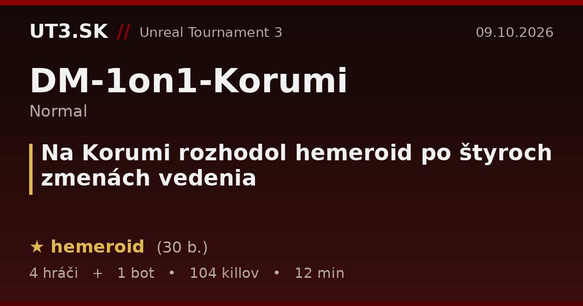 Na Korumi rozhodol hemeroid po štyroch zmenách vedenia