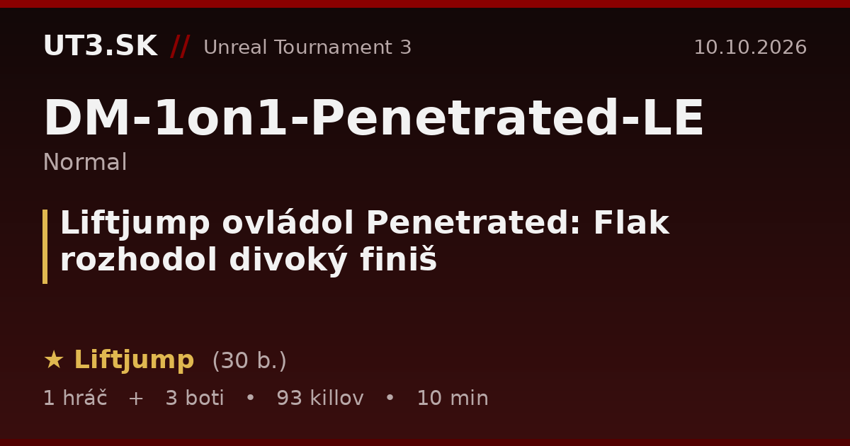 Liftjump ovládol Penetrated: Flak rozhodol divoký finiš