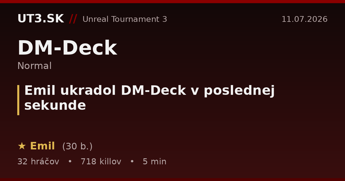 Emil ukradol DM-Deck v poslednej sekunde