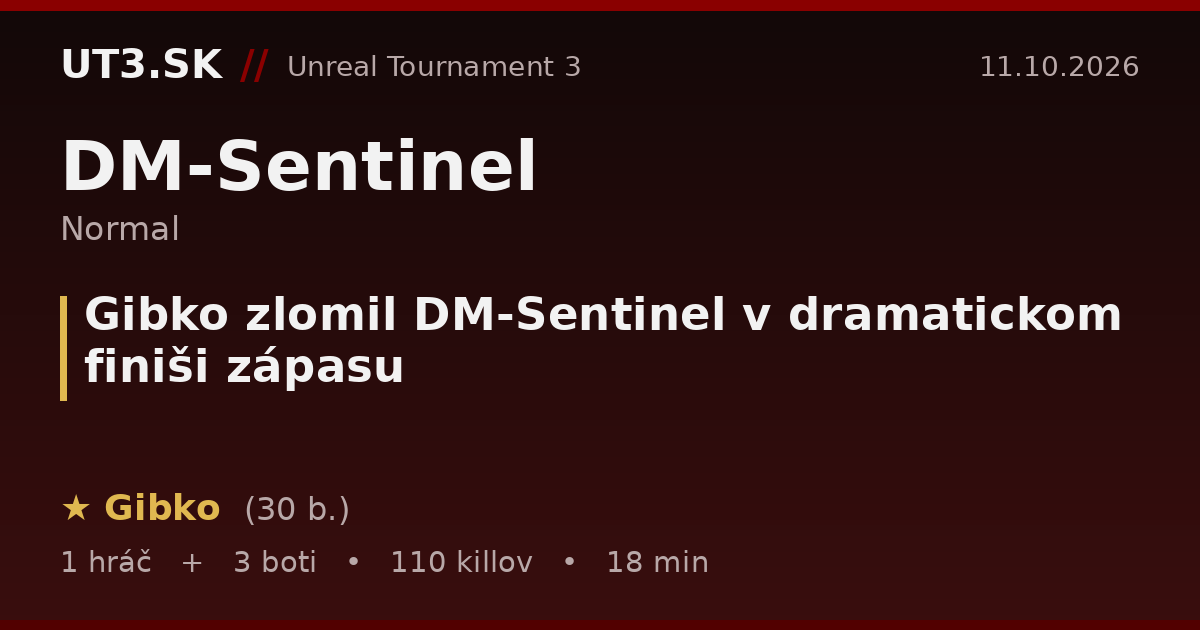 Gibko zlomil DM-Sentinel v dramatickom finiši zápasu