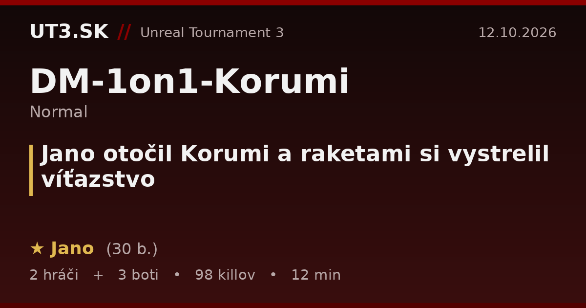 Jano otočil Korumi a raketami si vystrelil víťazstvo