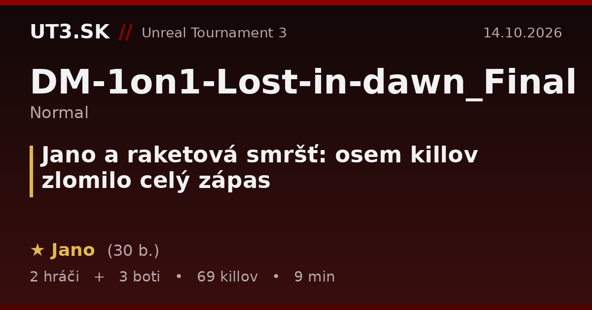 Jano a raketová smršť: osem killov zlomilo celý zápas
