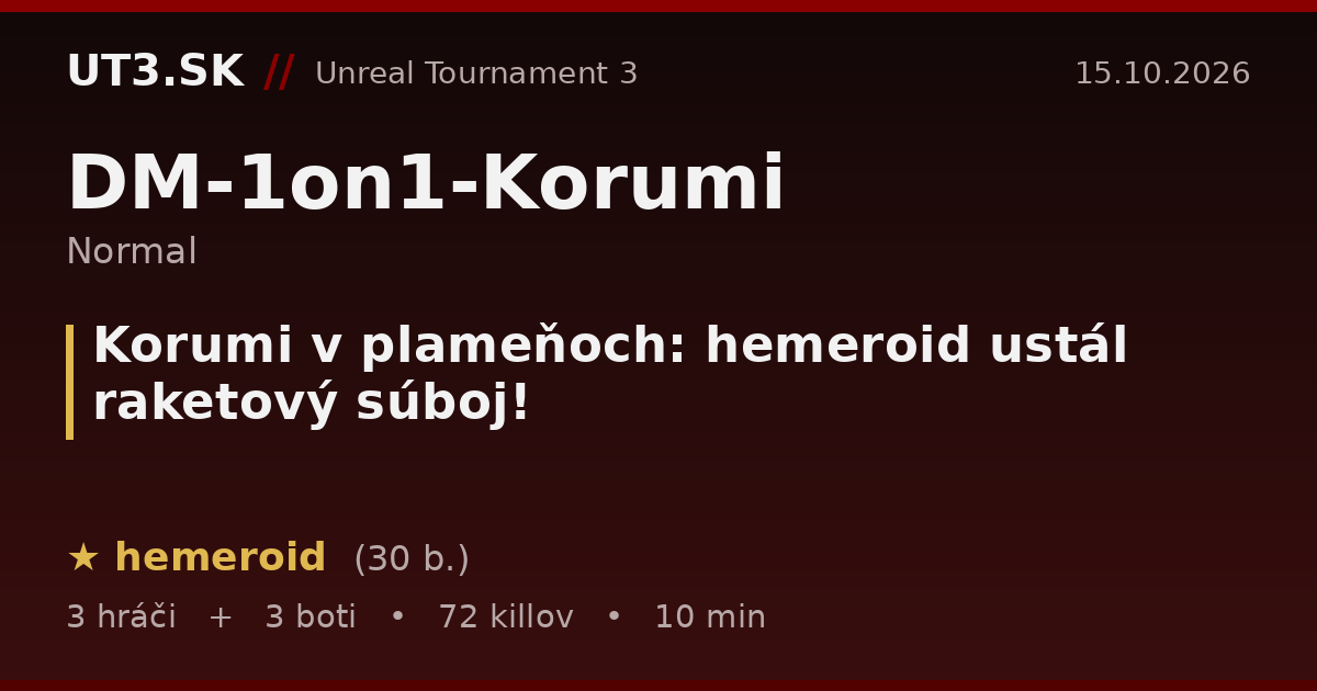 Korumi v plameňoch: hemeroid ustál raketový súboj!