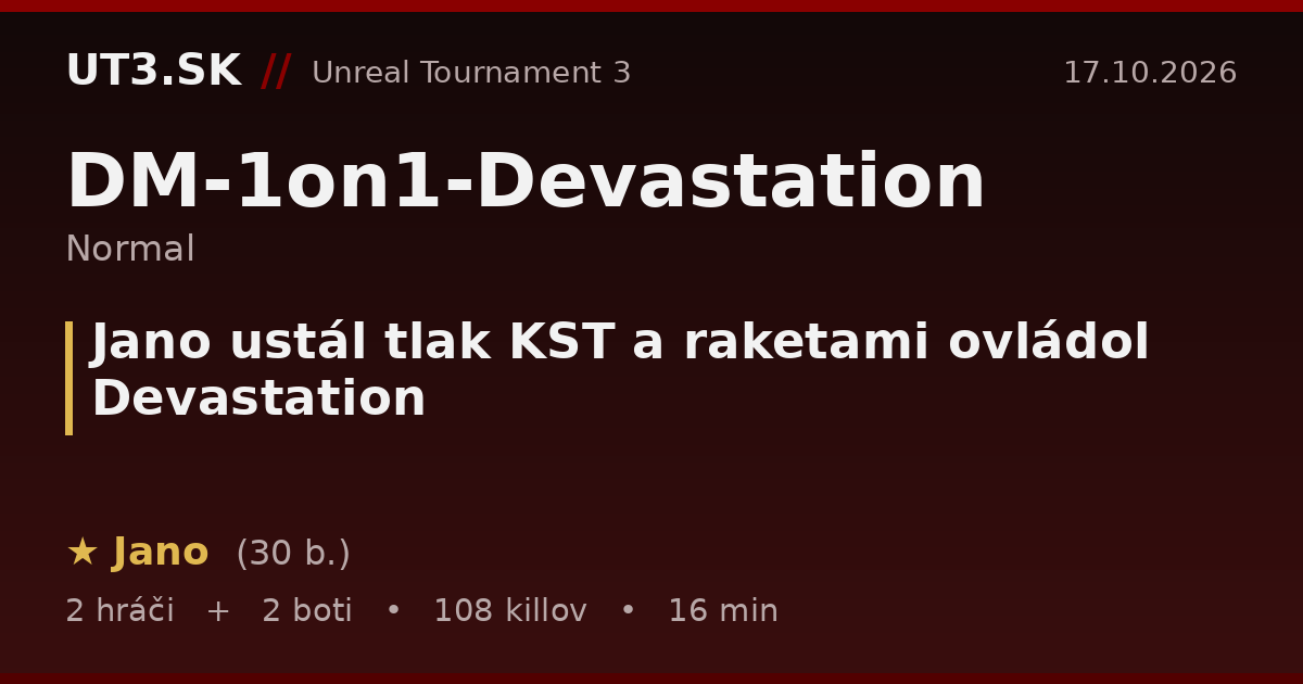 Jano ustál tlak KST a raketami ovládol Devastation