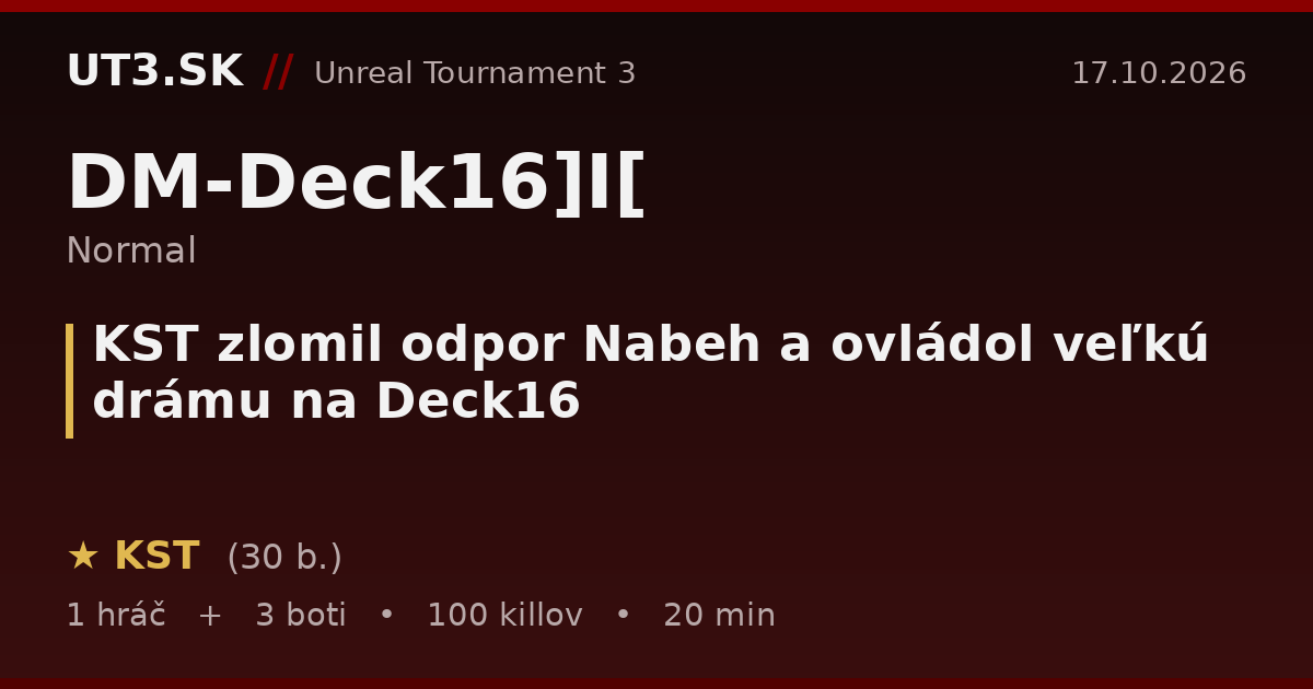KST zlomil odpor Nabeh a ovládol veľkú drámu na Deck16