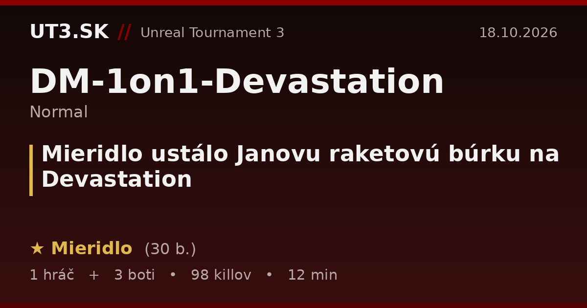 Mieridlo ustálo Janovu raketovú búrku na Devastation