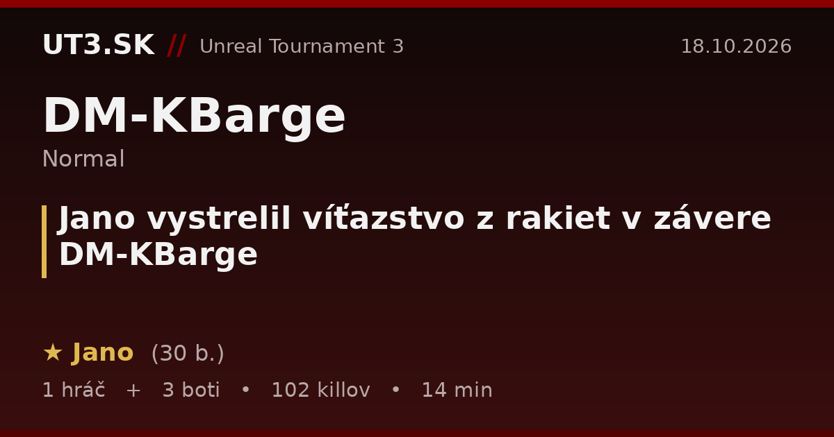 Jano vystrelil víťazstvo z rakiet v závere DM-KBarge
