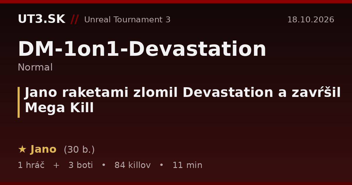 Jano raketami zlomil Devastation a zavŕšil Mega Kill