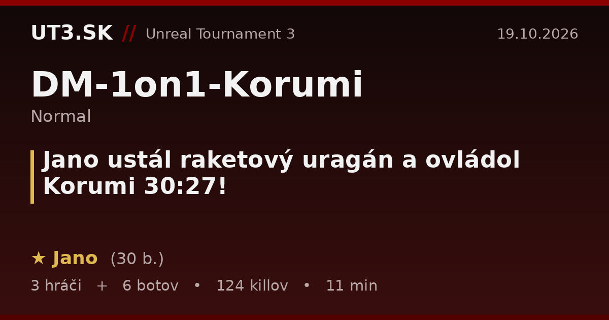 Jano ustál raketový uragán a ovládol Korumi 30:27!