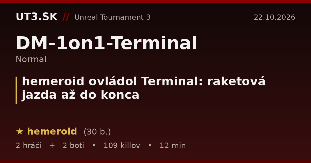 hemeroid ovládol Terminal: raketová jazda až do konca