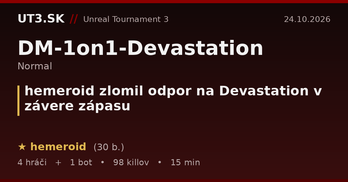 hemeroid zlomil odpor na Devastation v závere zápasu