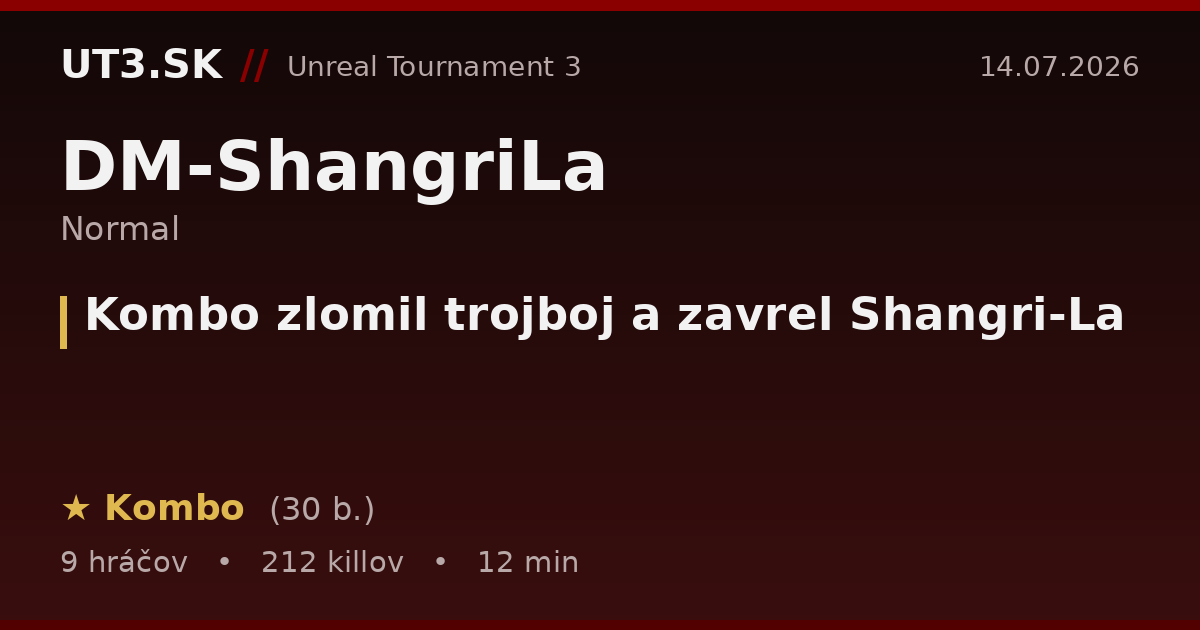 Kombo zlomil trojboj a zavrel Shangri-La