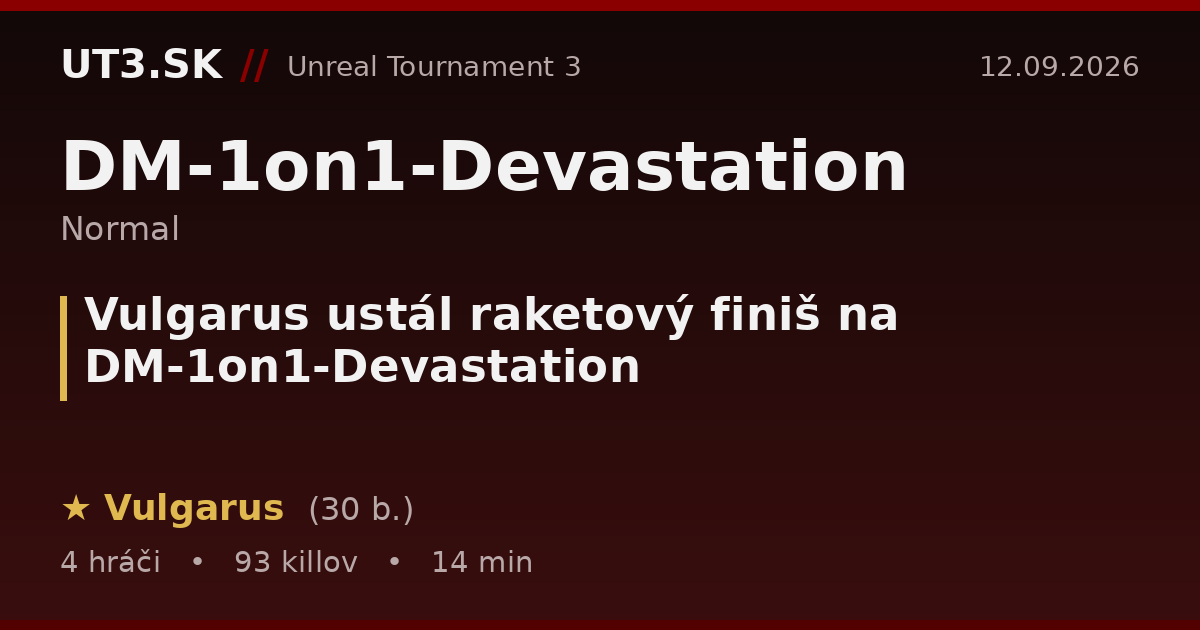 Vulgarus ustál raketový finiš na DM-1on1-Devastation