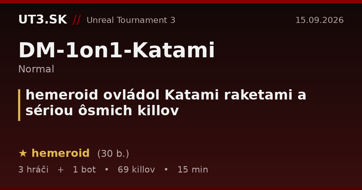 hemeroid ovládol Katami raketami a sériou ôsmich killov