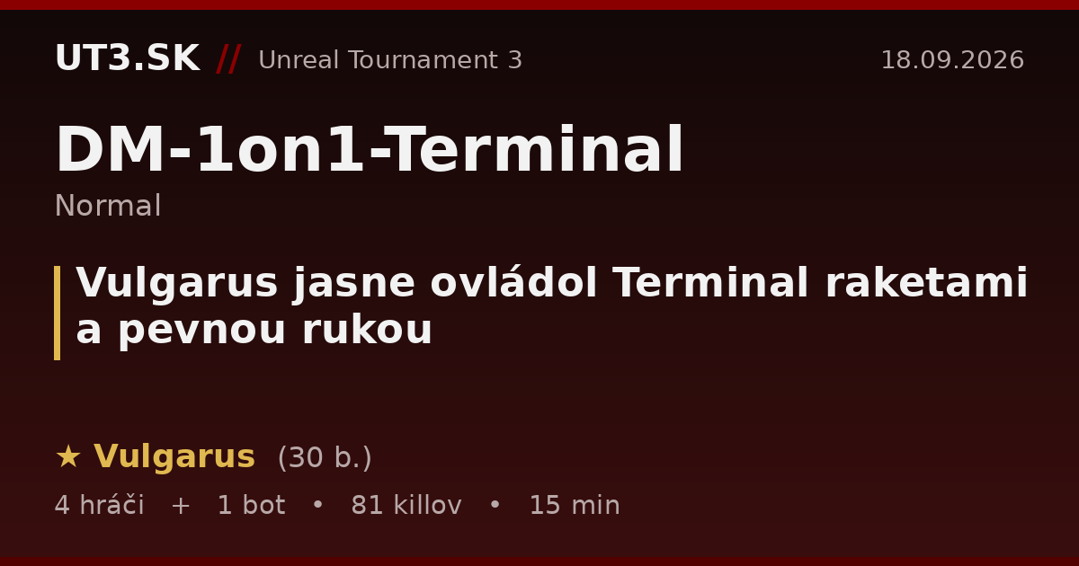 Vulgarus jasne ovládol Terminal raketami a pevnou rukou