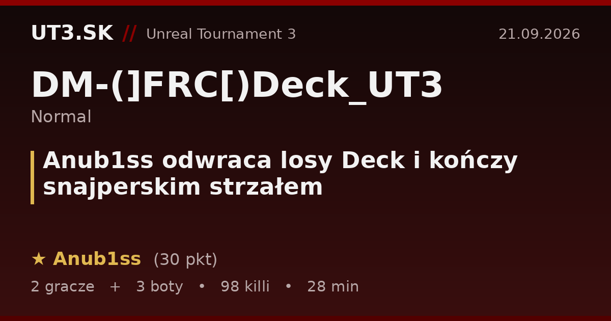 Anub1ss odwraca losy Deck i kończy snajperskim strzałem
