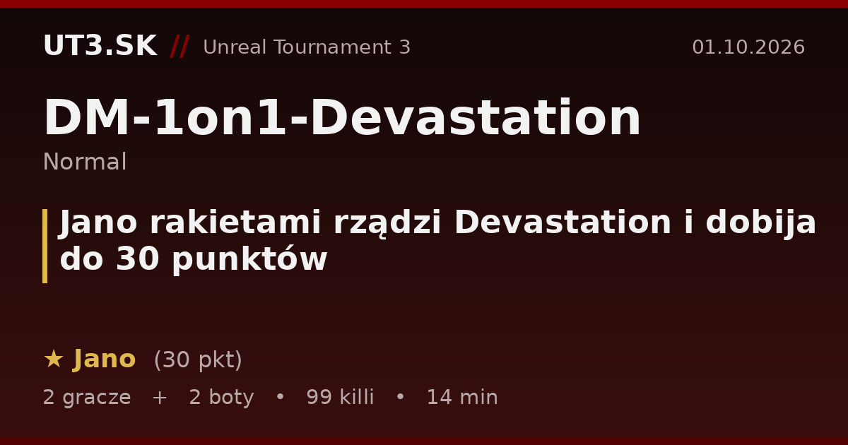 Jano rakietami rządzi Devastation i dobija do 30 punktów