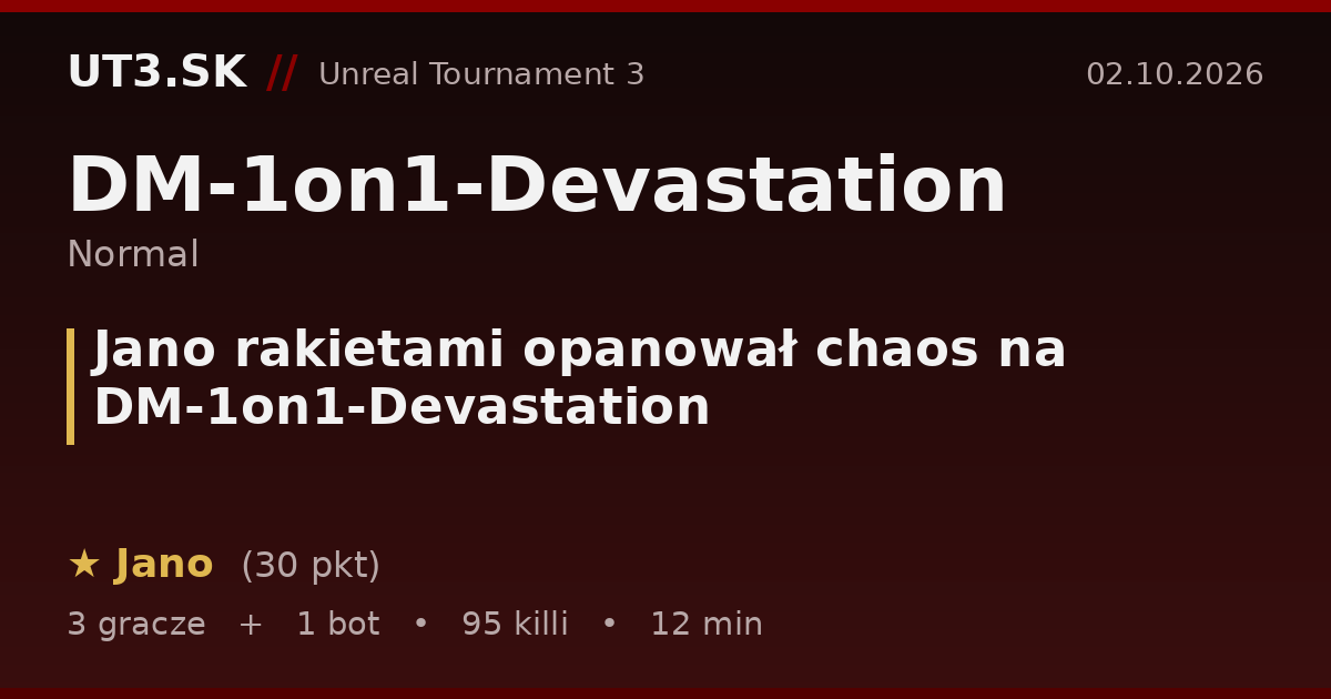 Jano rakietami opanował chaos na DM-1on1-Devastation