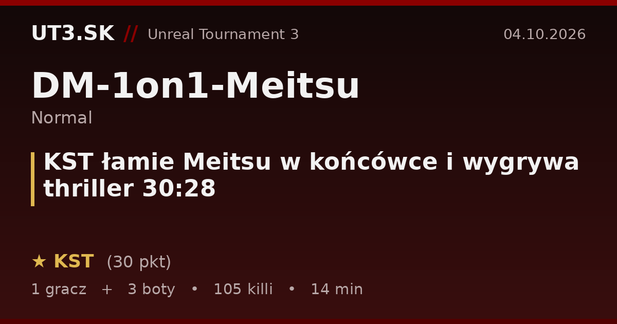 KST łamie Meitsu w końcówce i wygrywa thriller 30:28