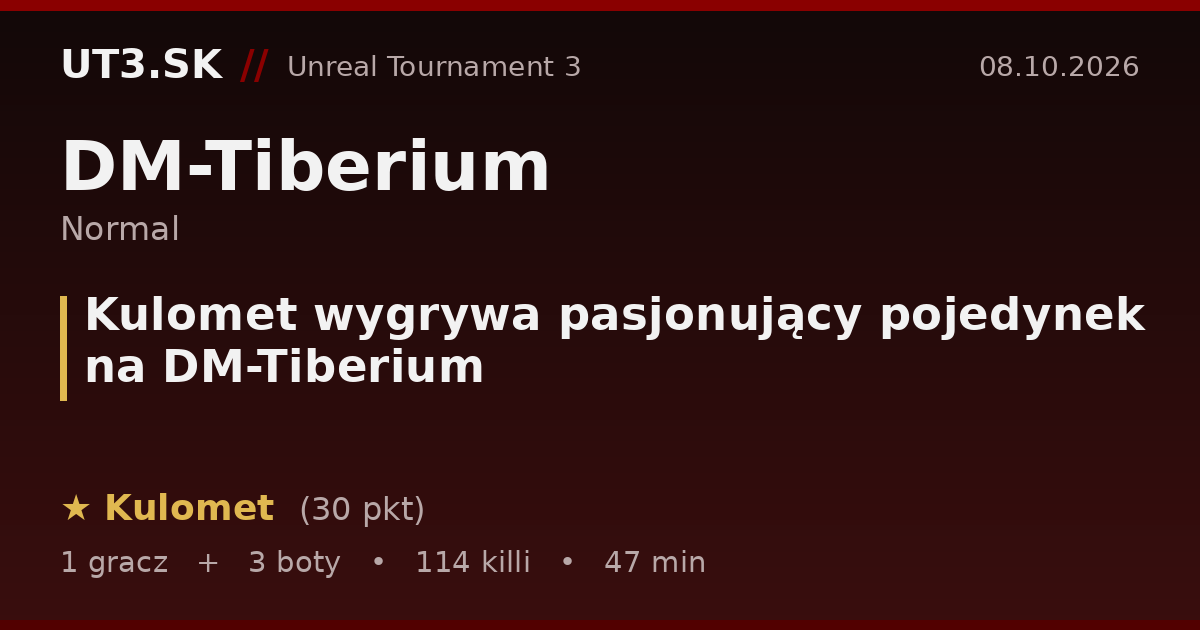 Kulomet wygrywa pasjonujący pojedynek na DM-Tiberium