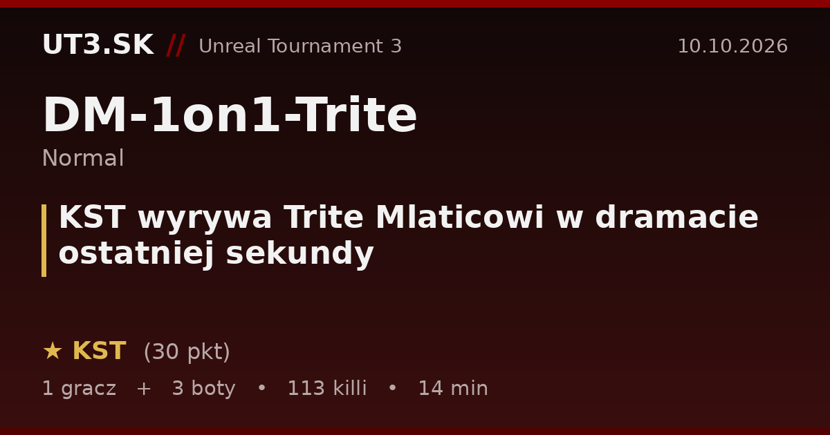 KST wyrywa Trite Mlaticowi w dramacie ostatniej sekundy