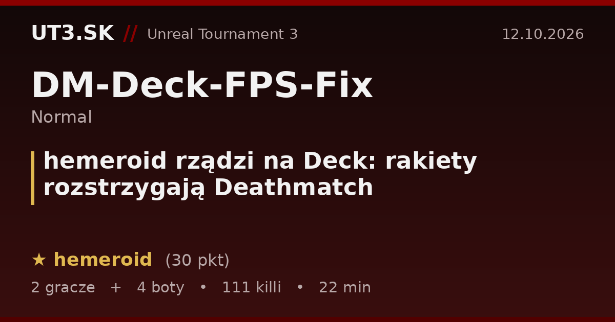 hemeroid rządzi na Deck: rakiety rozstrzygają Deathmatch