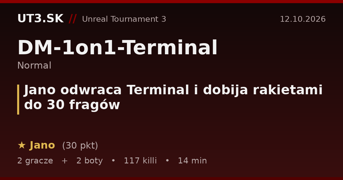 Jano odwraca Terminal i dobija rakietami do 30 fragów