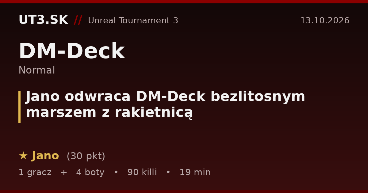 Jano odwraca DM-Deck bezlitosnym marszem z rakietnicą