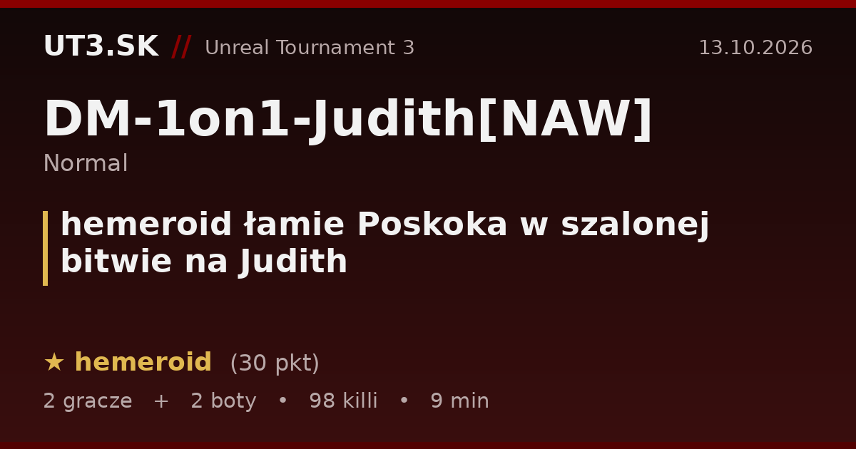 hemeroid łamie Poskoka w szalonej bitwie na Judith
