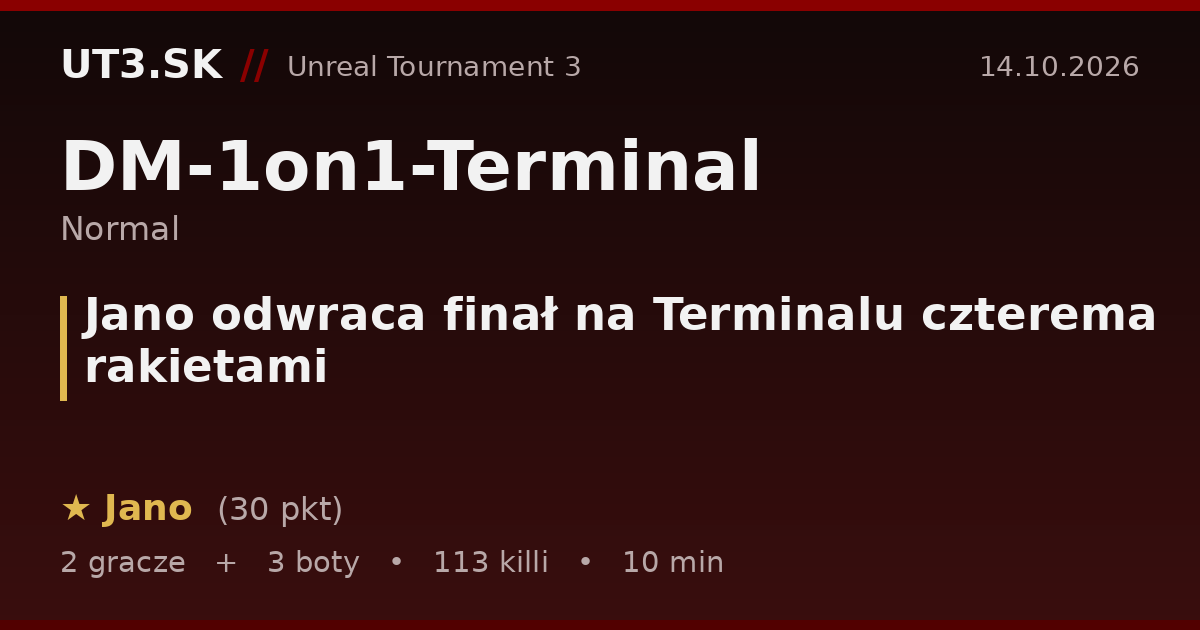 Jano odwraca finał na Terminalu czterema rakietami