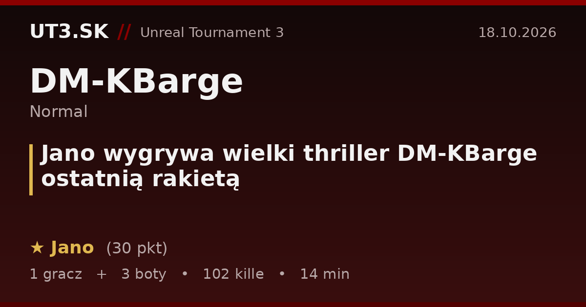 Jano wygrywa wielki thriller DM-KBarge ostatnią rakietą