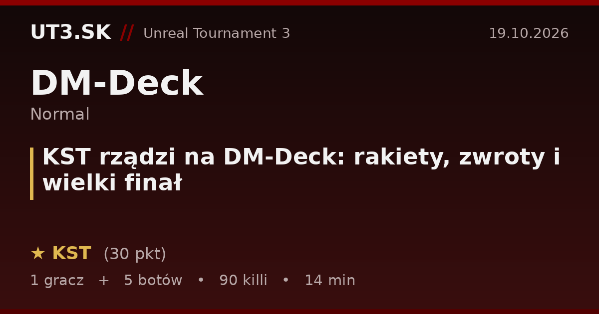 KST rządzi na DM-Deck: rakiety, zwroty i wielki finał