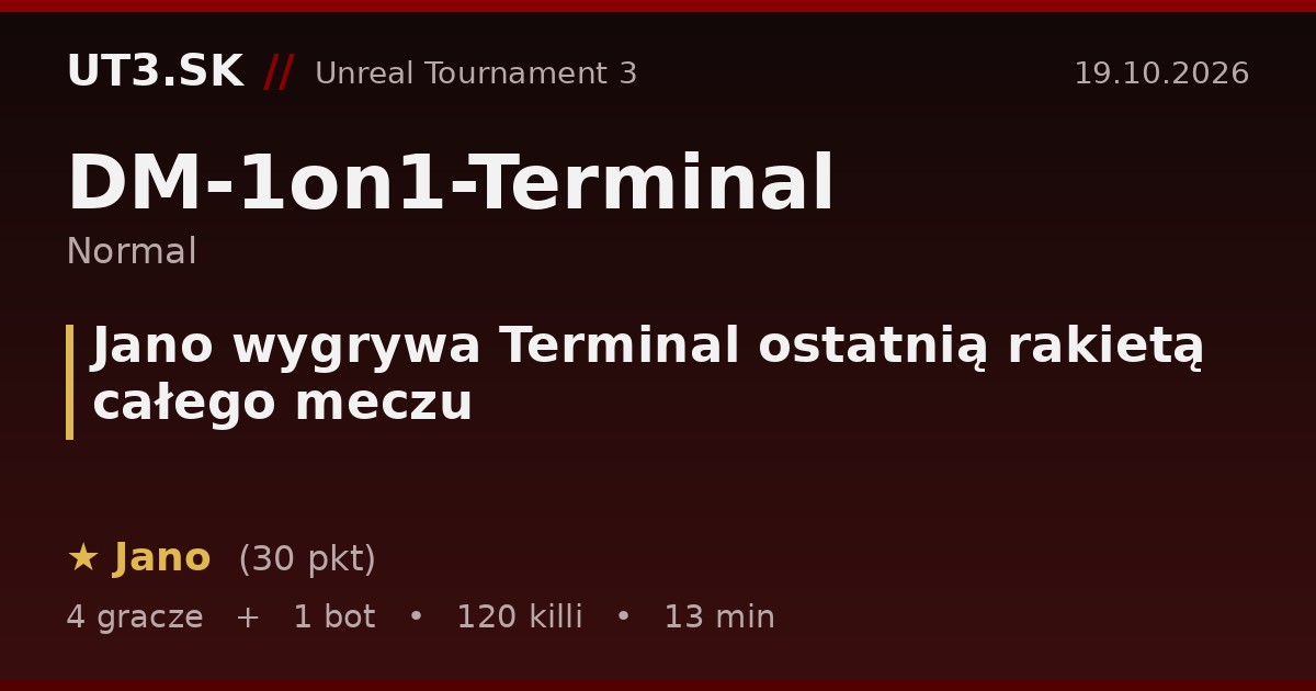 Jano wygrywa Terminal ostatnią rakietą całego meczu