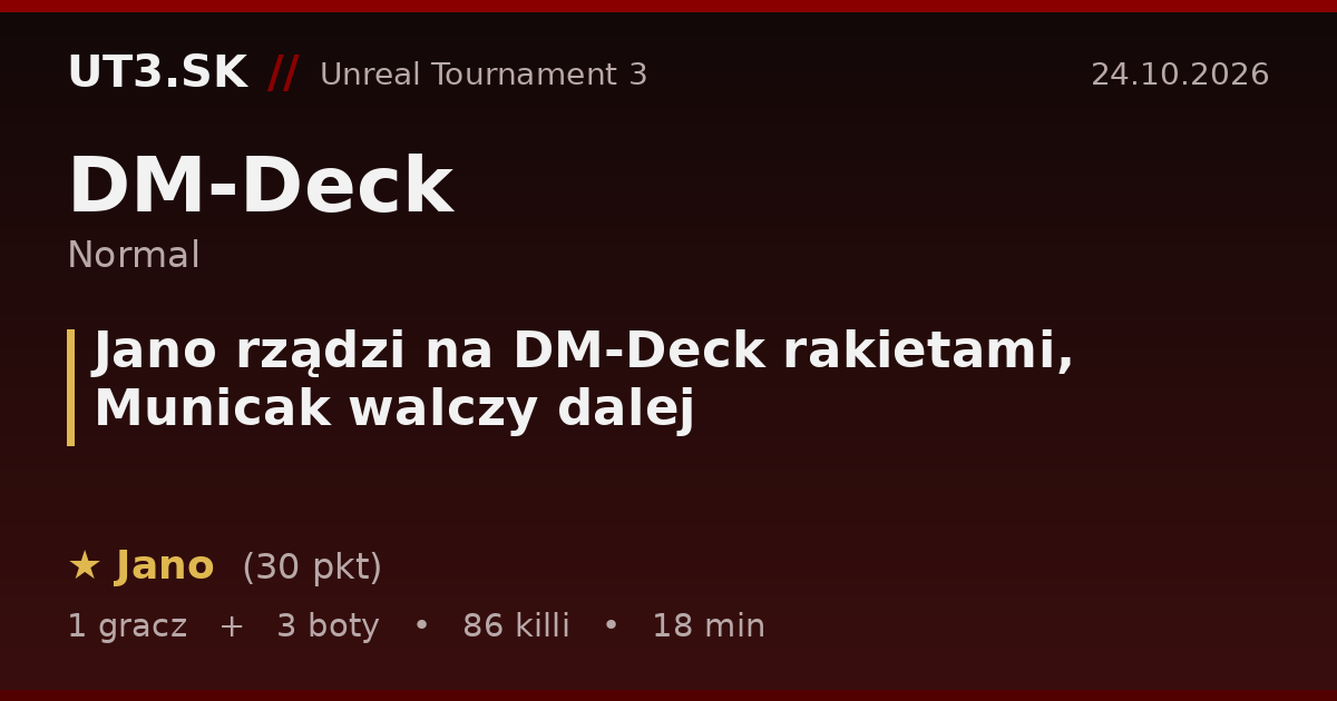 Jano rządzi na DM-Deck rakietami, Municak walczy dalej